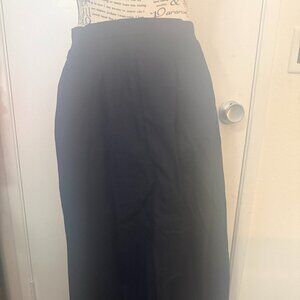 NWT Banana Republic Navy Blue Full Maxi Skirt with two front pleats